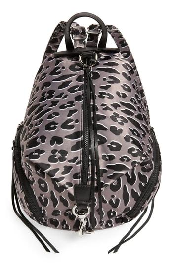 Rebecca Minkogff Julian Satin Nylon Backpack - Grey
