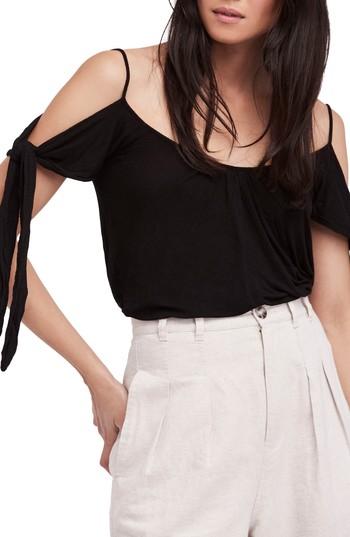 Women's Free People Believe Me Cold Shoulder Top, Size - Black