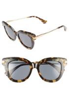 Women's Sonix Elliot 48mm Cat Eye Gradient Sunglasses - Black Solid/ Caramel Tortoise
