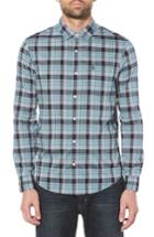 Men's Original Penguin Stretch Plaid Button-down Shirt - Blue