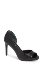 Women's Charles By Charles David Chess Open Toe Pump .5 M - Black
