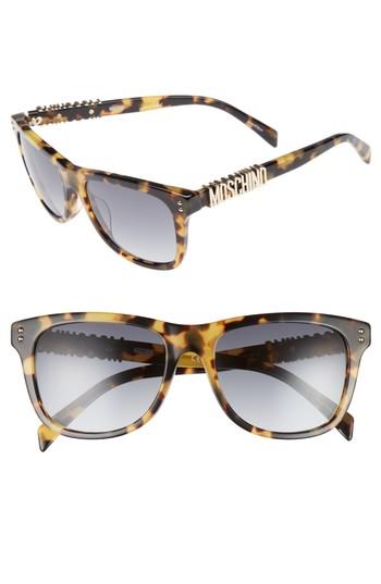 Women's Moschino Basic 53mm Polarized Sunglasses - Yellow Havana