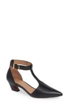 Women's Linea Paolo Greta T-strap Pump .5 M - Black