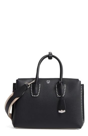 Mcm Medium Milla Studded Leather Tote -