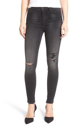 Women's Vigoss Ace Ripped Super Skinny Jeans - Black
