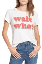 Women's Junk Food Wait What Tee, Size - White