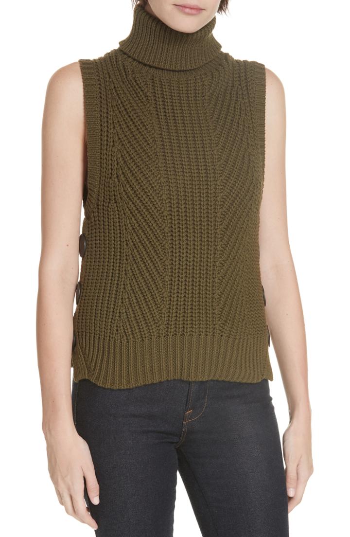 Women's Derek Lam 10 Crosby Turtleneck Sweater - Green