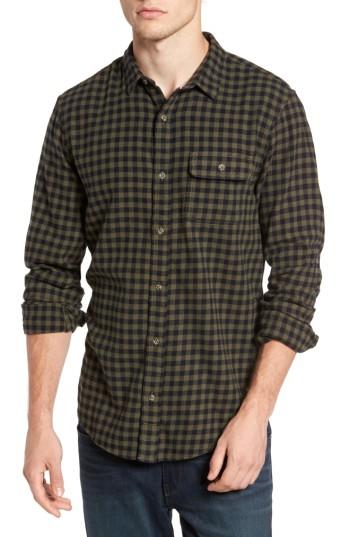 Men's 1901 Brushed Flannel Sport Shirt, Size - Green