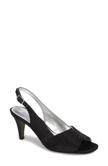 Women's David Tate Stunning Slingback Pump N - Black