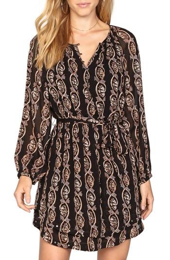 Women's Amuse Society Falling For You Tie Waist Dress - Black
