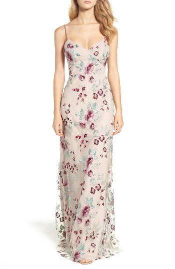 Women's Jenny Yoo Julianna Embroidered Gown - Purple