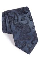 Men's Brioni Paisley Silk Tie, Size - Blue