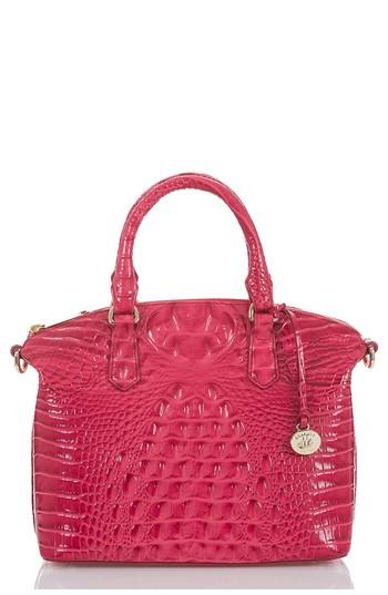 Brahmin 'medium Duxbury' Croc Embossed Leather Satchel - Pink