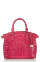 Brahmin 'medium Duxbury' Croc Embossed Leather Satchel - Pink