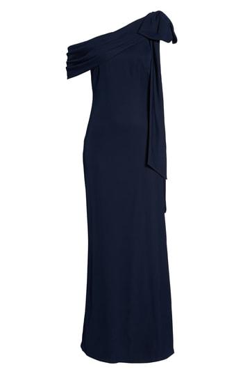 Women's Tadashi Shoji Crepe Gown - Blue