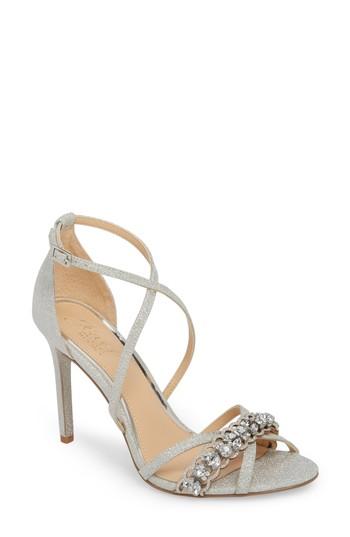 Women's Jewel Badgley Mischka Gisele Sandal .5 M - Metallic