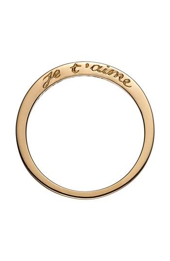 Women's Nora Kogan Je T'aime Side Script Stackable Ring