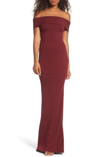 Women's Katie May Crepe Body-con Gown - Red