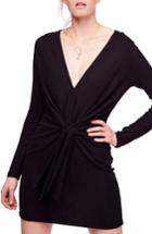 Women's Free People Ginger Cozy Tie Front Dress - Black