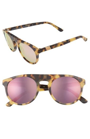 Women's Westward Leaning 'atlas' 50mm Sunglasses - Sand Tortoise Matte/ Neon Pink