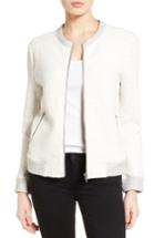 Women's Halogen Textured Knit Bomber Jacket