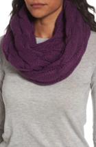 Women's Cc Cable Knit Infinity Scarf, Size - Purple