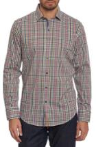 Men's Robert Graham Cape Vincent Classic Fit Dobby Check Sport Shirt X-large - Green