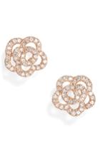 Women's Ef Collection Rose Diamond Stud Earrings