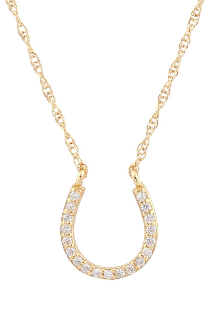 Women's Kris Nations Horseshoe Pave Charm Necklace