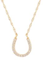 Women's Kris Nations Horseshoe Pave Charm Necklace