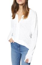 Women's Sanctuary Sienna Woven Trim Top, Size - White