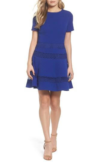 Women's Chelsea28 Mixed Media Dress - Blue