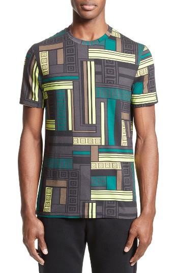 Men's Versace Collection Allover Frame Print T-shirt - Green