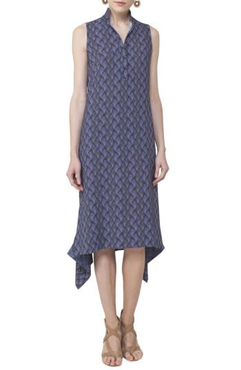 Women's Akris Punto Las Rocas Print Midi Dress - Blue