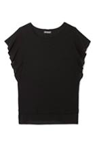 Women's Vince Camuto Ruffle Sleeve Top, Size - Black