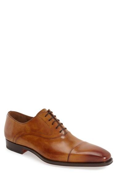 Men's Magnanni Saffron Cap Toe Oxford .5 M - Brown