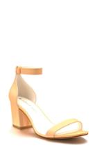 Women's Shoes Of Prey Ankle Strap Block Heel Sandal .5 B - Yellow