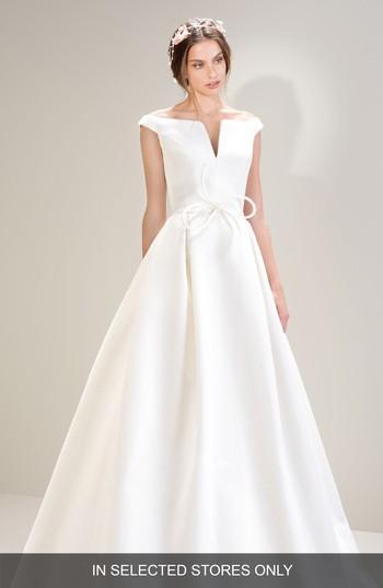 Women's Jesus Peiro Off The Shoulder Pique Gown, Size In Store Only - White