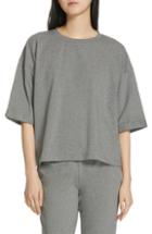 Women's Eileen Fisher Stretch Organic Cotton Top, Size - Grey