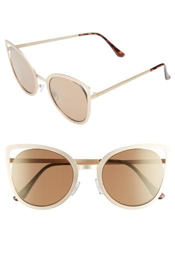 Women's Bp. 53mm Cutout Cat Eye Sunglasses - Gold