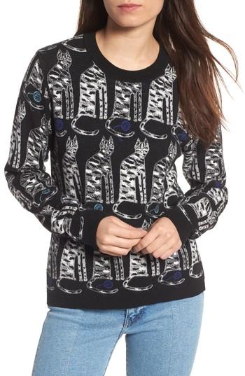 Women's Paul & Joe Sister Intarsia Cat Sweater - Black
