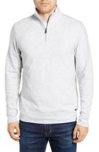 Men's Faherty Brand Dual Knit Regular Fit Quarter Zip Pullover - Grey