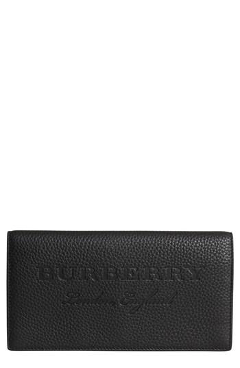 Women's Burberry Hastings Calfskin Leather Wallet - Black