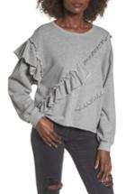 Women's Elodie Asymmetric Ruffle Sweatshirt - Grey