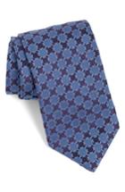 Men's David Donahue Neat Silk Tie, Size - Blue