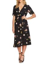 Women's 1.state Floral Midi Dress, Size - Black