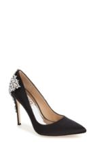 Women's Badgley Mischka 'gorgeous' Crystal Embellished Pointy Toe Pump M - Black
