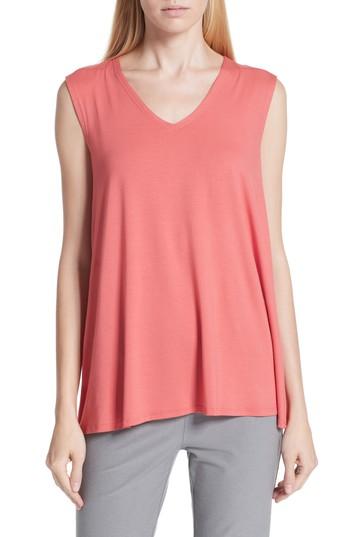 Women's Eileen Fisher Jersey Tank, Size - Coral