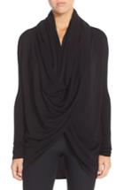Women's Nordstrom Lingerie Long Wrap Cardigan - Black