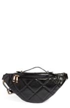 Bp. Quilted Faux Leather Belt Bag - Black